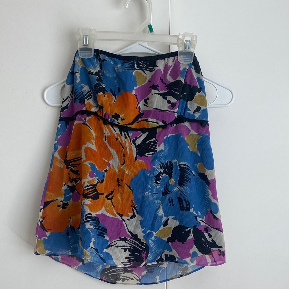The Limited Colorful Floral Strapless Top